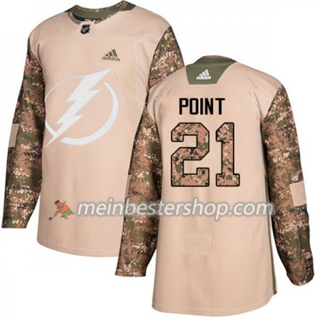 Tampa Bay Lightning Brayden Point 21 Adidas 2017-2018 Camo Veterans Day Practice Trikot Authentic - Herren